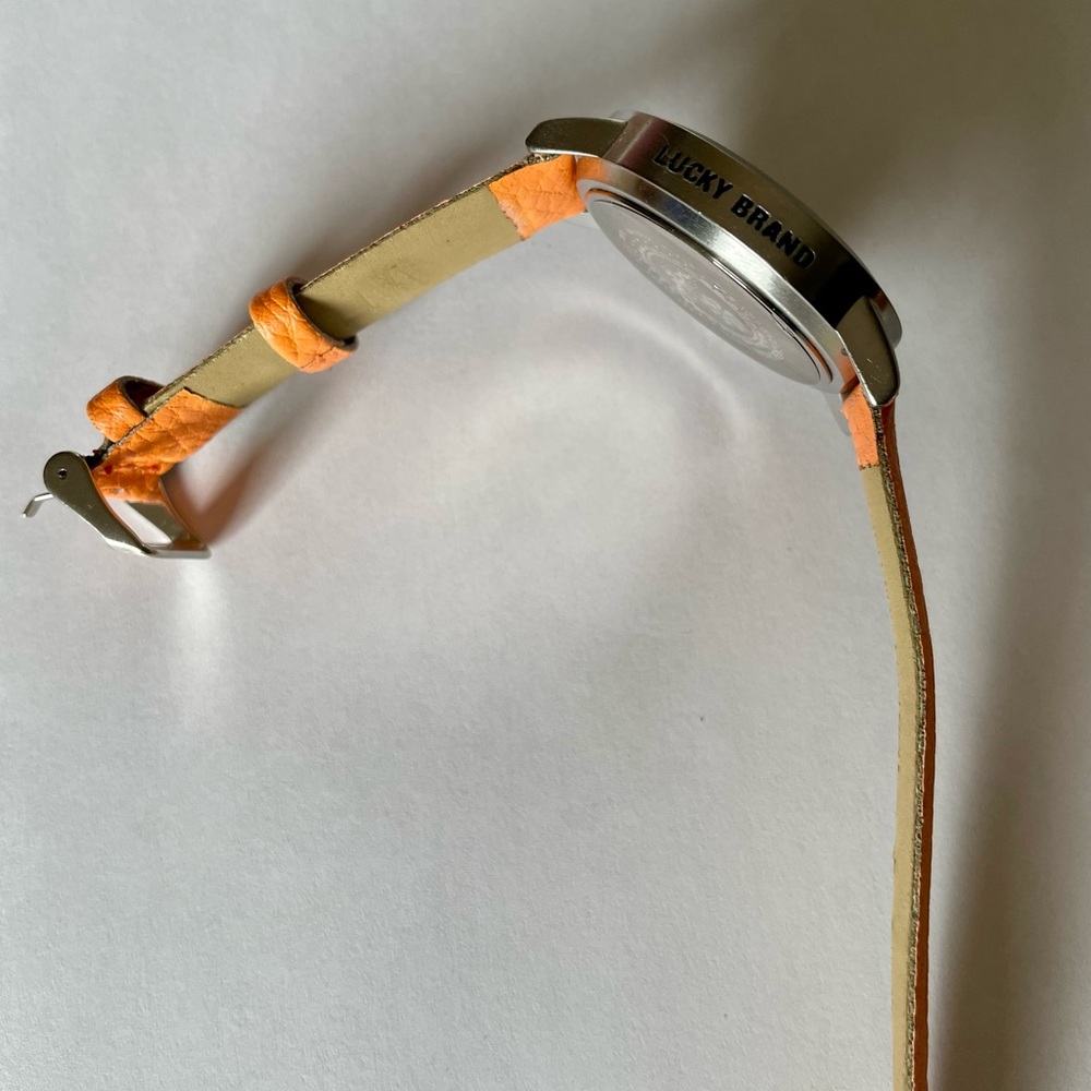 Vintage 1990s NWOT Orange Lucky Brand LOVE Watch with Leather Band - Picture 4 of 10
